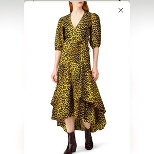 Wrap yourself in cheetah printed style in this cool chic maxi dress by Ganni